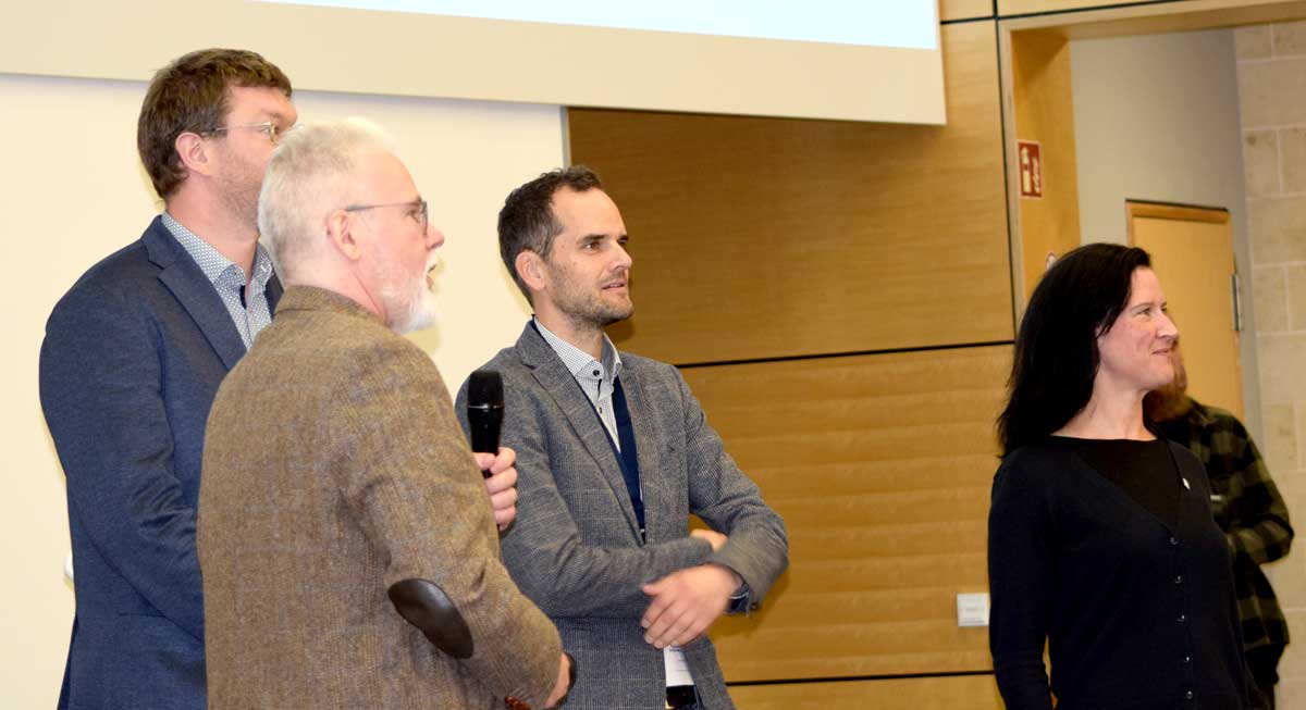 v.l.n.r. Moderator Prof. Klaus Wimmers, Dr. Dierck Segelke, Prof. Andreas Melfsen, Dr. Sandra Düpjan