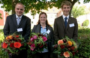 Preisträger 2014 (v.l.n.r. Matthias Petig, Dr. Melanie Streit, Paul Bierstedt)